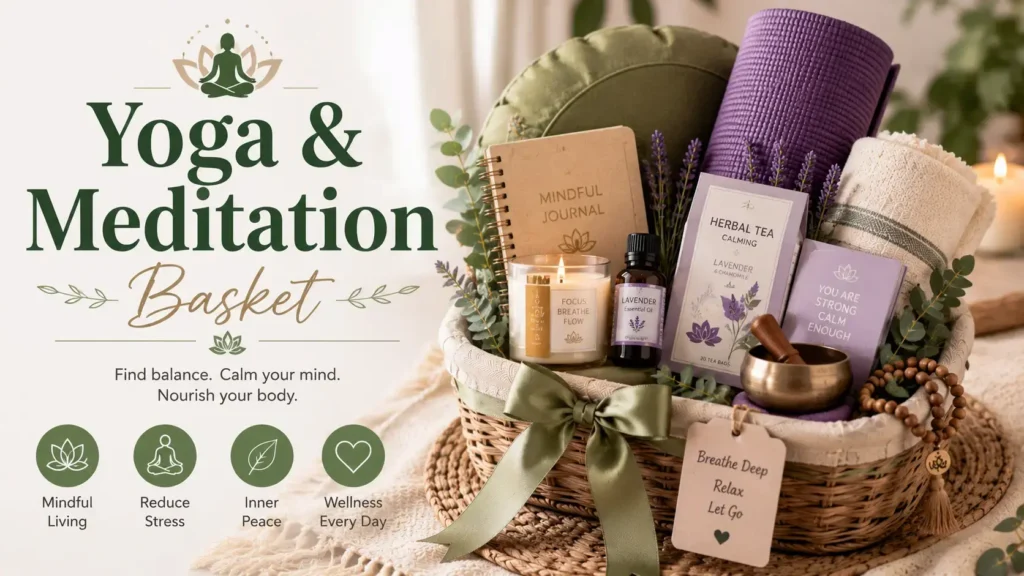 Yoga & Meditation Basket Idea