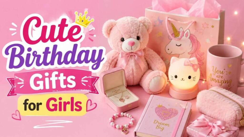 Colorful plush toy and art set birthday gift ideas for girls