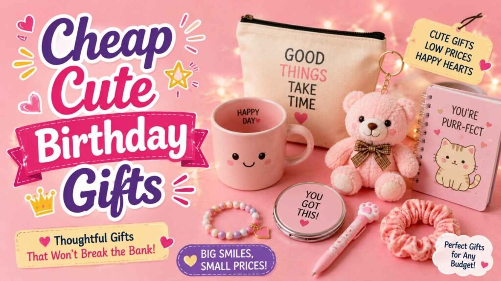 DIY photo card and homemade cookies as cheap birthday gift ideas