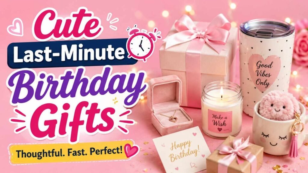 Last-minute birthday gift ideas including flowers and digital gift card