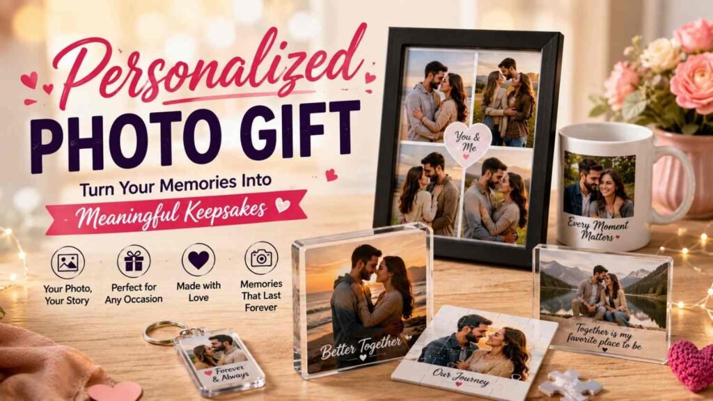 Personalized photo book gift with custom printed memories and pictures