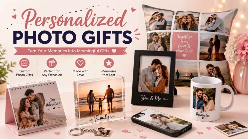 Personalized photo frame and mini photo album birthday gift ideas