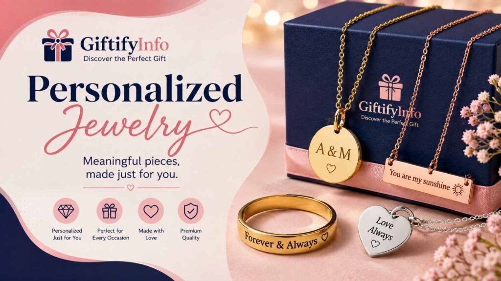 Personalized jewelry and photo frame as special birthday gifts
